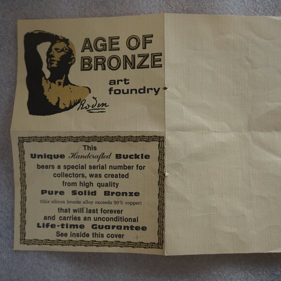 Fleischer 1945 1995 Buffalo Limited Edition Belt Buckle No. 0730 of 1000 - Picture 4 of 5